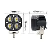 3 Inch LED Pods Work Light Bar White & Yellow 12V-48V Motorcycle Fog Lights 40W