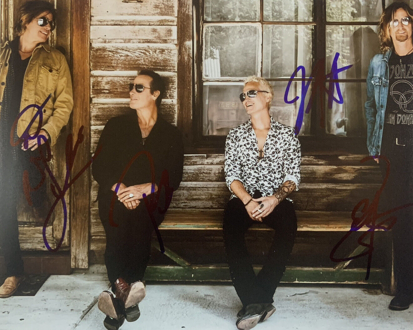 STONE TEMPLE PILOTS HAND SIGNED 8x10 Photo Poster painting ROCK BAND AUTOGRAPH AUTHENTIC COA