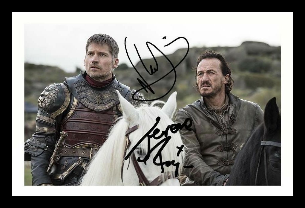 Nikolaj Coster-Waldau & Jerome Flynn - Game Of Thrones Signed Framed Photo Poster painting