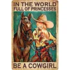 Cowgirl - Vintage Metal Signs - 20*30cm