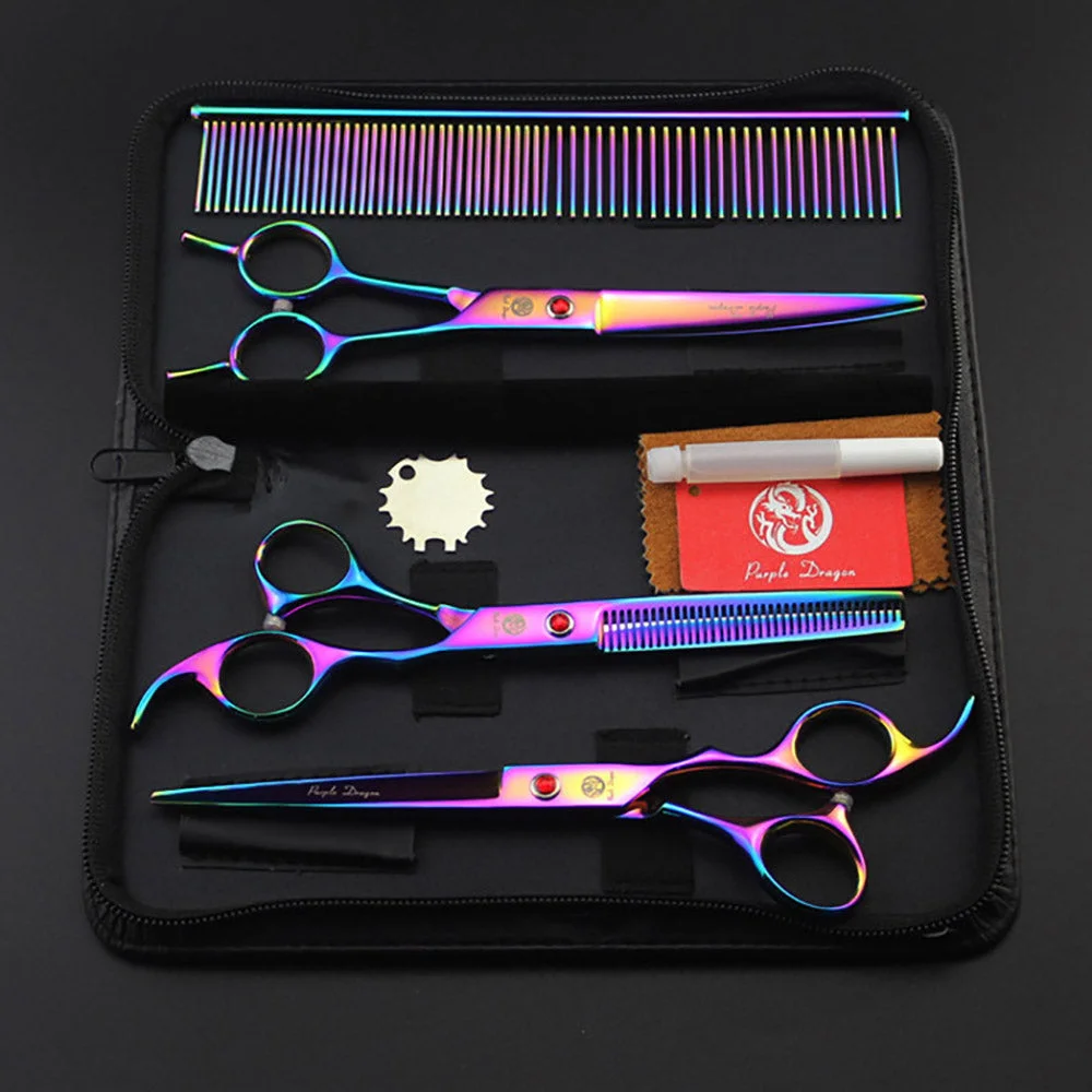 7-hair-cutting-tools-kit Dog-grooming-scissors-set Shears Clippers Pet-scissors Dogs