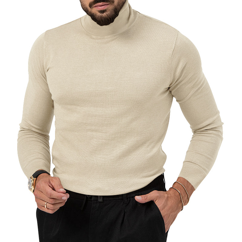 Men's Cotton Wool Fabric Warm Turtleneck Base Layer | ARKGET