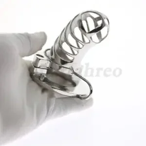 pornhint Pornhint Big Size Stainless Chastity Cage Ring Steel with lock Restraints Chastity Device
