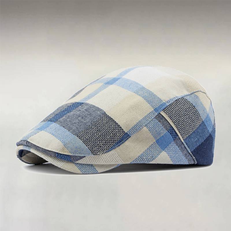 Men's Classic Plaid Print Adjustable Beret