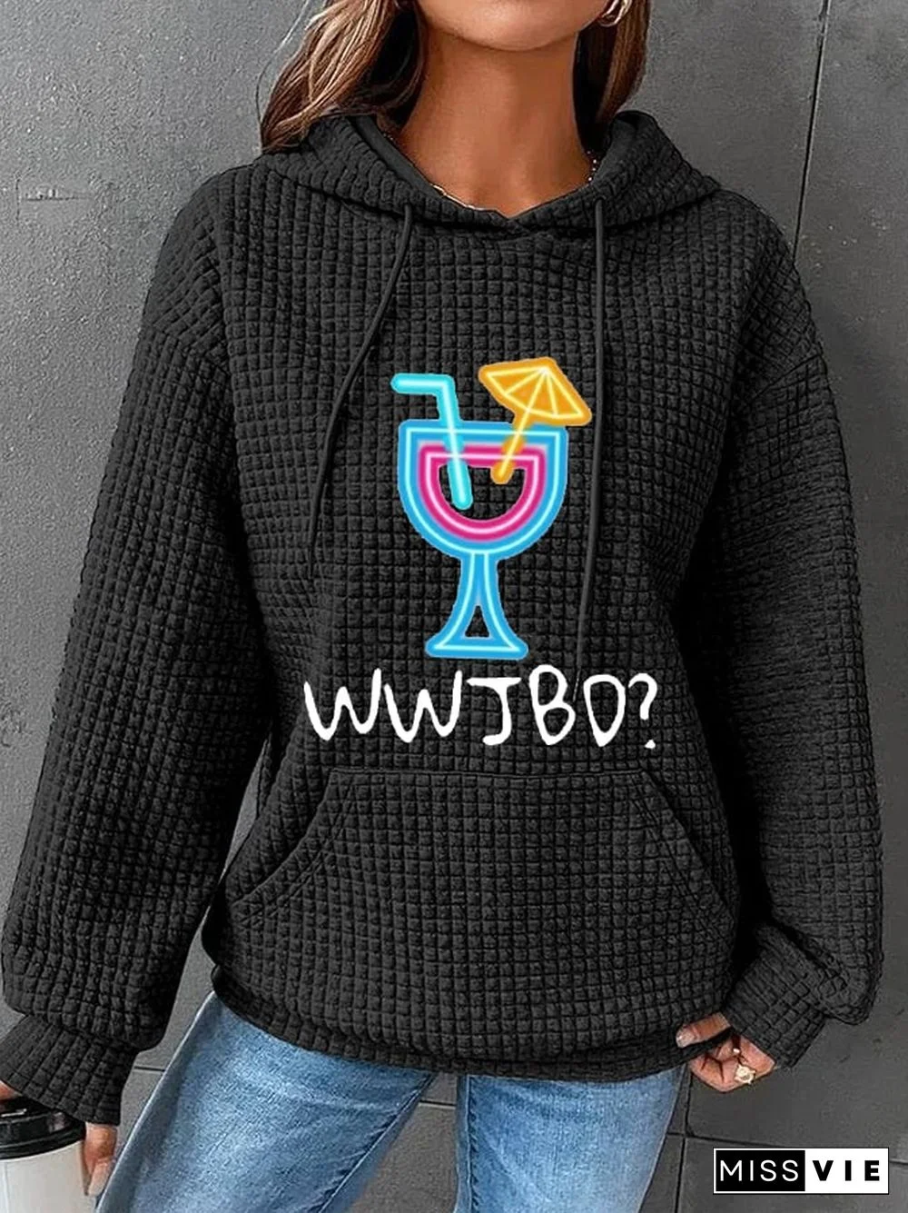 Women's WWJBD? Jimmy Memorial Waffle Hoodie