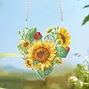 Diamond Painting Love Sunflower Wreath Pendant