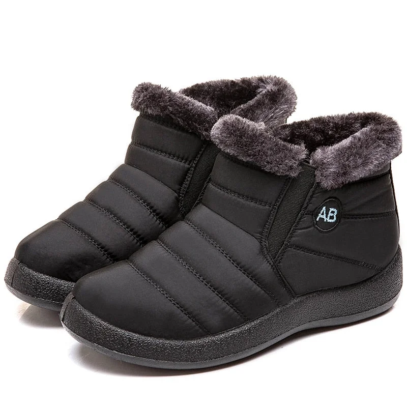 Women Boots Waterproof Ankle Boots With Low Heels Winter Boots Quilted Winter Shoes Women Warm Snow Botas Mujer Bottines
