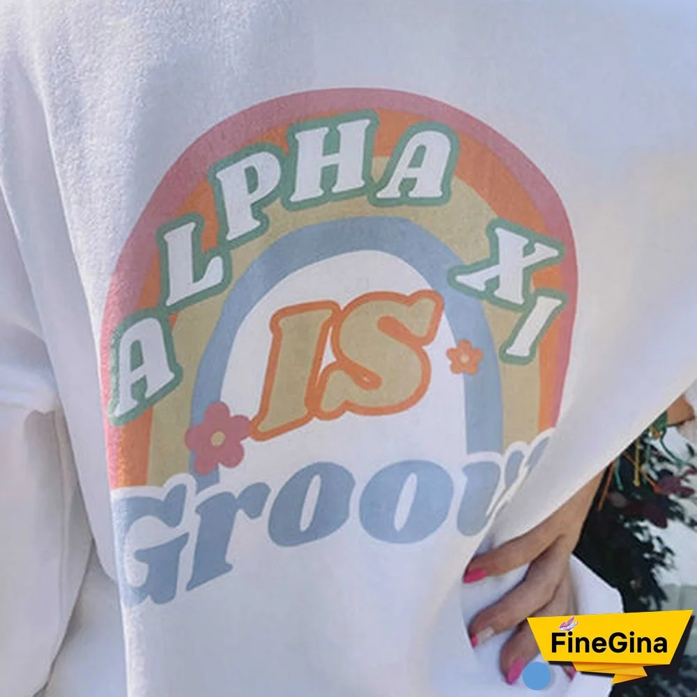 Feeling Groovy Rainbow Crewneck