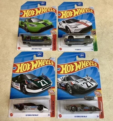 Dronehint Hot Wheels Zamac ‰Û÷67 Ford GT40 Mk.IV  & ‰Û÷17 Ford GT & 2016 Ford GT Race Lot Of 4 Toy