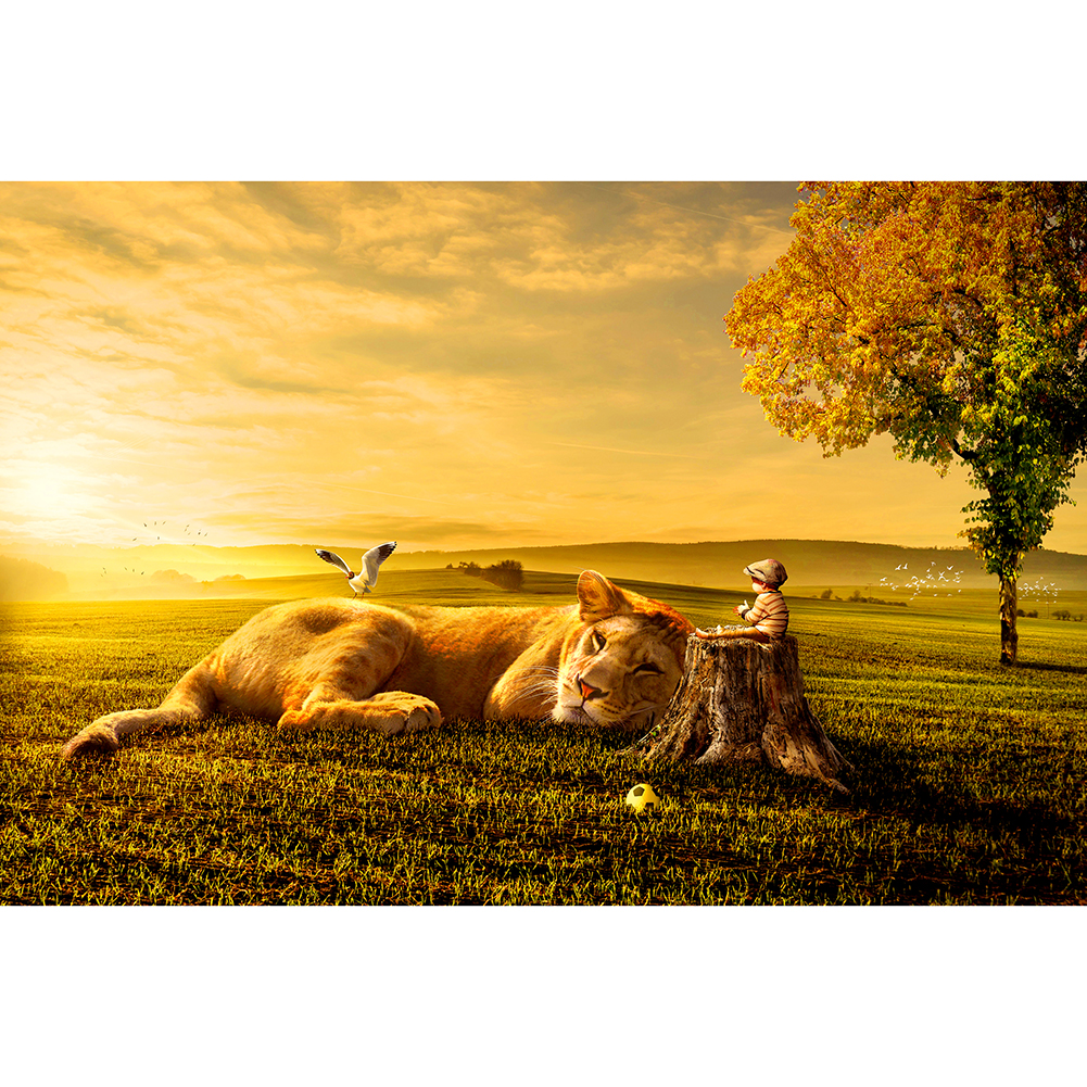 

Lion and Boy - 1000 Pieces Jigsaw Puzzle, 501 Original