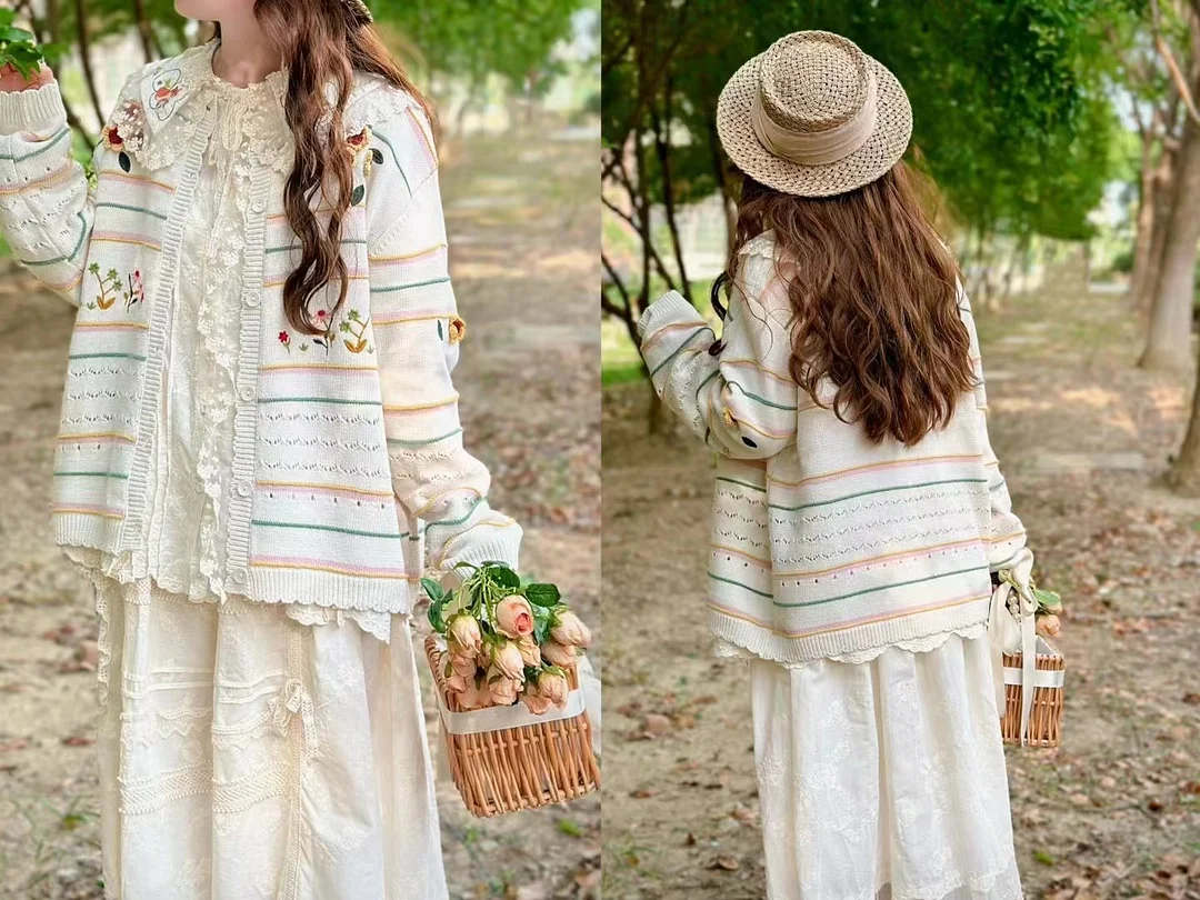 Chicfifth Sweater Women Winter Long Sleeve High Quality Autumn Vintage Top Knitted Cardigan