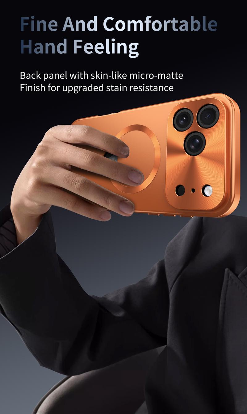 Metal Frame iP 17 Pro Max Case Purple Full Coverage Privacy Screen Lens Protection Magnetic TPU Back International Warranty Phone Cases phone case 17 pro max