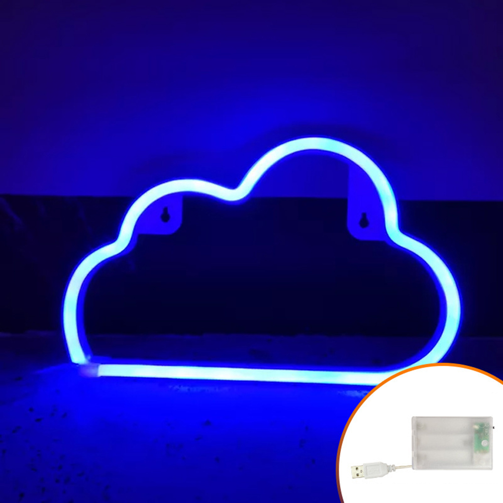 

LED Cloud Neon Light Sign Night Lamp Lights Home Wall Party Art Decor Blue, 501 Original