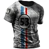 Mens Vintage Racing Stripes Retro T-Shirt by Inlyline
