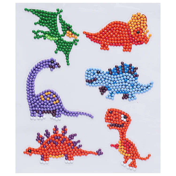 6pcs/Set Children DIY Diamond Painting Stickers Cute Animal Phone Cup Decal