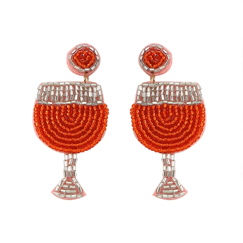 Dvacaman Bohemian Colourful Weave Beaded Flower Statement Drop Earrings Women Ethnic Handmade Seed Beads Dangle Earrings Jewelry