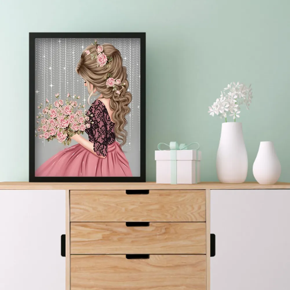 Diamond Painting - Full Round Drill - Girl(30*40cm)