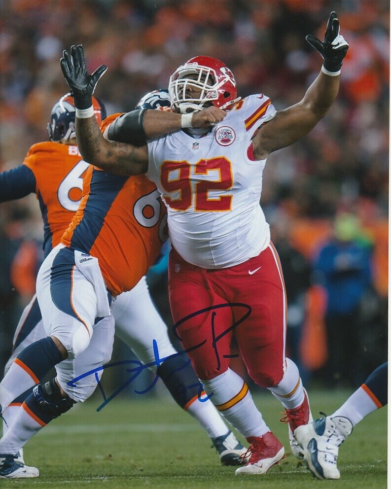 DONTARI POE SIGNED KANSAS CITY CHIEFS FOOTBALL 8x10 Photo Poster painting #2 NFL EXACT PROOF!