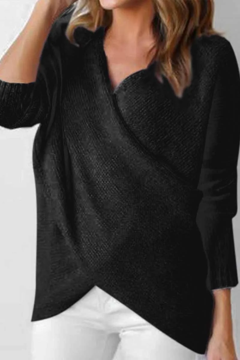 Solid Loose Casual Sweater
