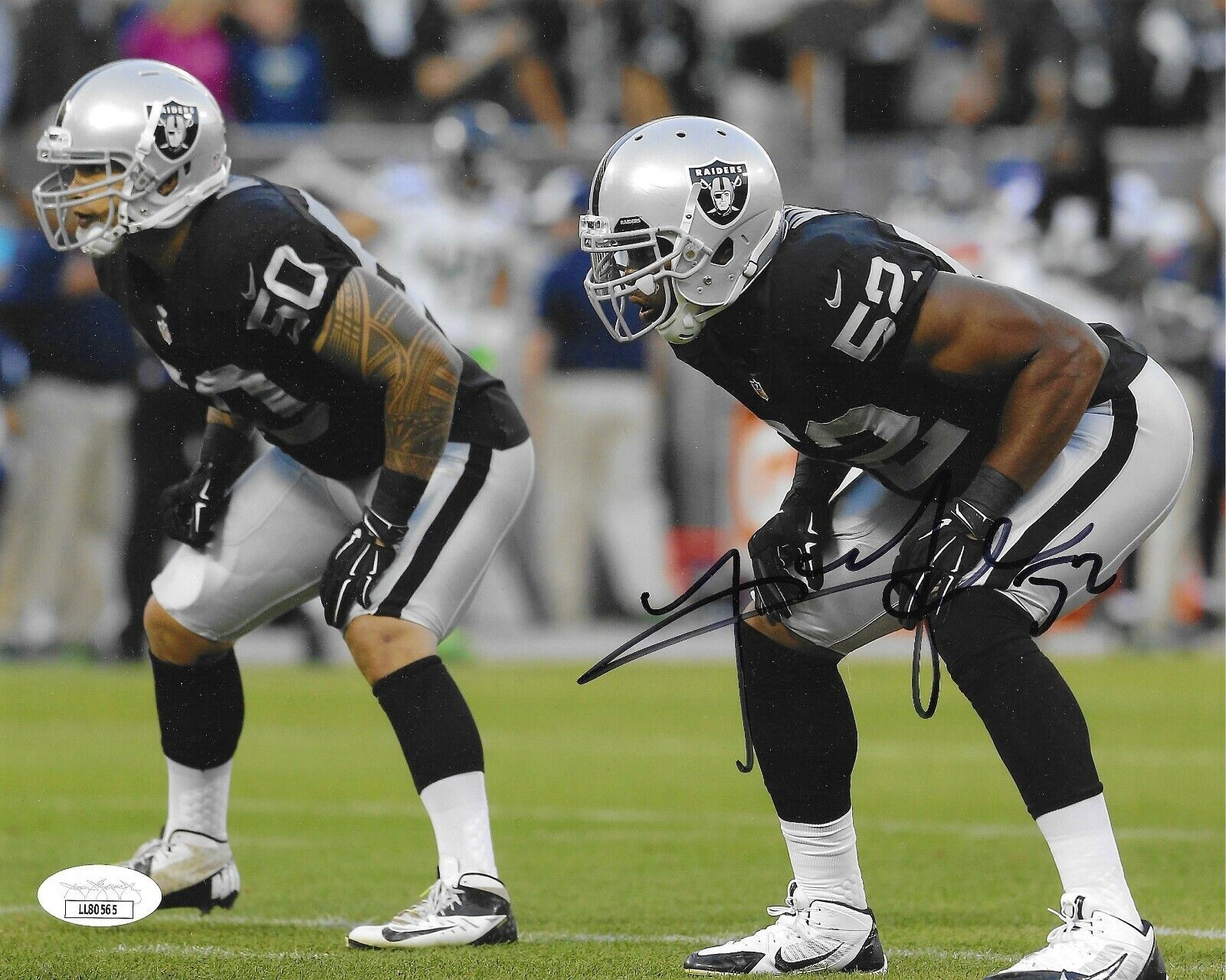 Khalil Mack Autographed 8x10 Photo Poster painting JSA COA NFL Raiders Oakland Vegas Signed