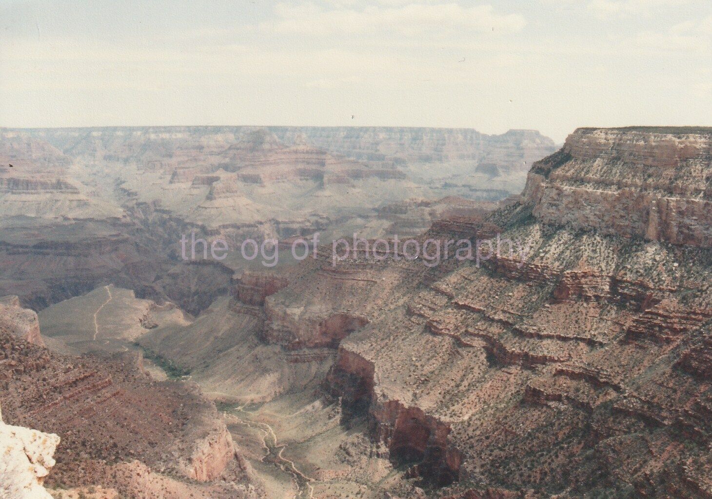 Grand Canyon FOUND Photo Poster painting ColorOriginal Snapshot VINTAGE 811 33 M