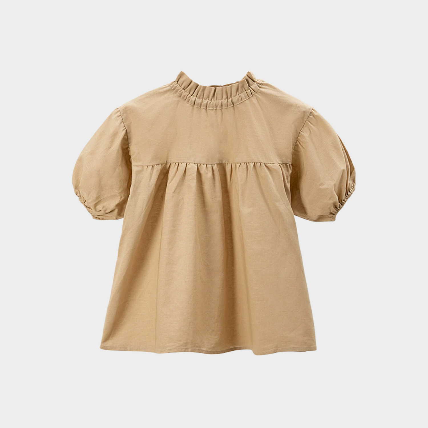 Dreamy Ruffled Linen Girls' Dress REAL SILK LIFE