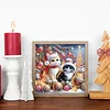 Christmas Cat - Diamond Painting - Partial Special Shaped Drill(Canvas|30*30cm)