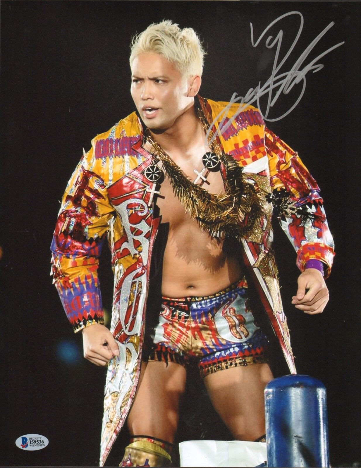 Kazuchika Okada Signed 11x14 Photo Poster painting BAS COA New Japan Pro Wrestling NJPW Auto'd 2