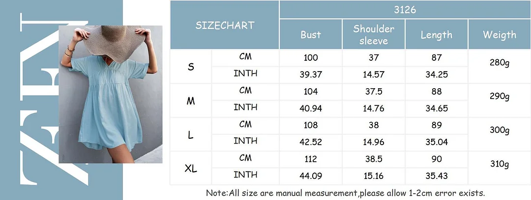 Women  Short Sleeve V-neck Mini Dress With Pockets