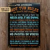 Hot Tub Rules For Drinkers And Dummies Customized Classic Metal Signs
