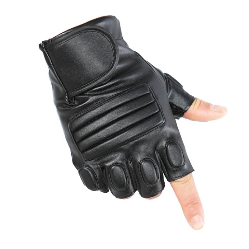 Leather Half Finger Tactical Gloves-Compassnice®