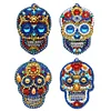 4pcs Diamond Painting Skull Ornament Keychain