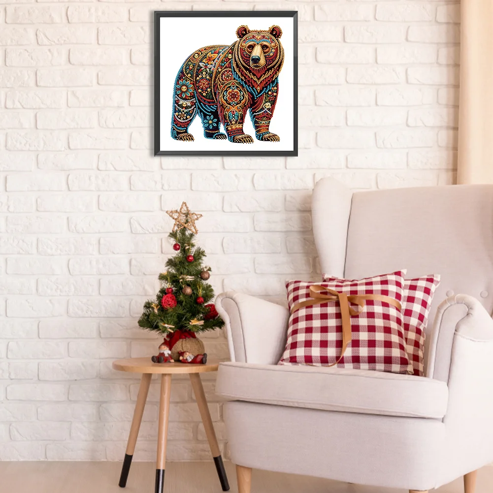 Diamond Painting - Partial Special Shaped Drill - Gorgeous Bear(Canvas|30*30cm)