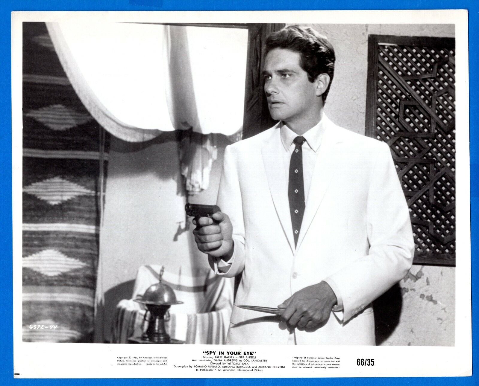 BRETT HALSEY Actor 8x10 Vintage Promo Press Photo Poster painting SPY IN YOUR EYE Movie 1965