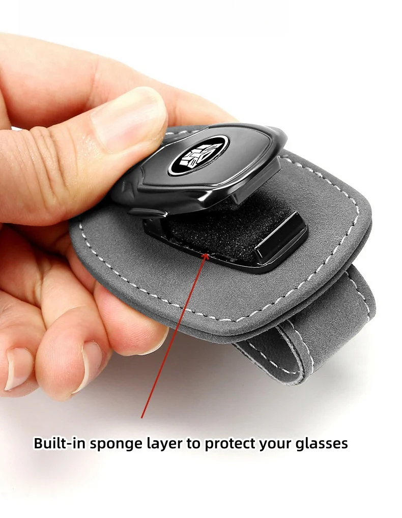 Car multifunctional suede glasses holder