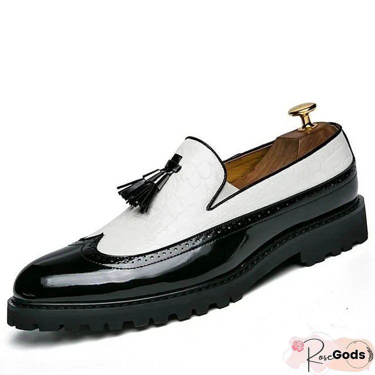 Men's Summer Daily Loafers & Slip-Ons Pu White / Black / Red