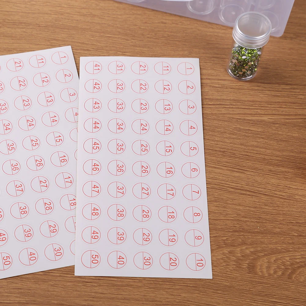 Diamond Painting Box Transparent Plastic Rhinestone Storage Case (64 Grids)