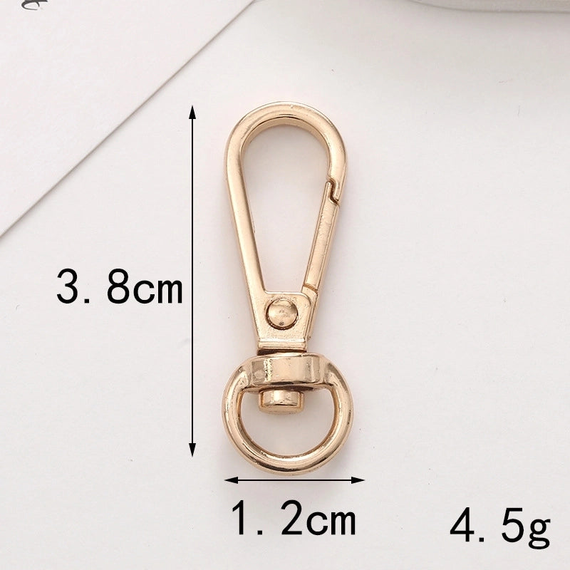 1 Piece 10 * 20mm 12*32mm 25*25mm Metal Solid Color Polished Keychain Lobster Clasp