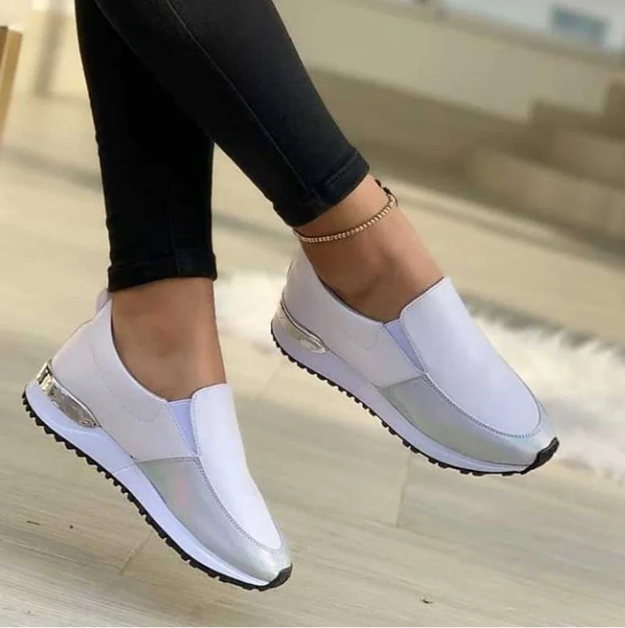 Qengg Women Shoes 2022 Summer Fashion sneakers Flats Women Platform Plus Size Loafers Women Breathable Casual Sport Shoes