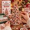 DIY Beaded Pearl Art Gingerbread Man Christmas Tree &ndash; Ornament Kit Holiday Decor