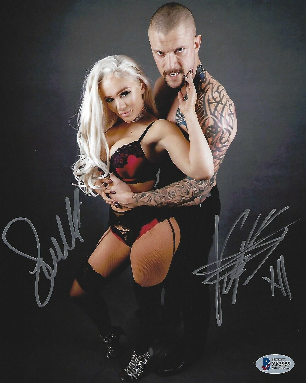 Killer Kevin Karrion Kross & Scarlett Bordeaux Signed 8x10 Photo Poster painting BAS COA WWE NXT