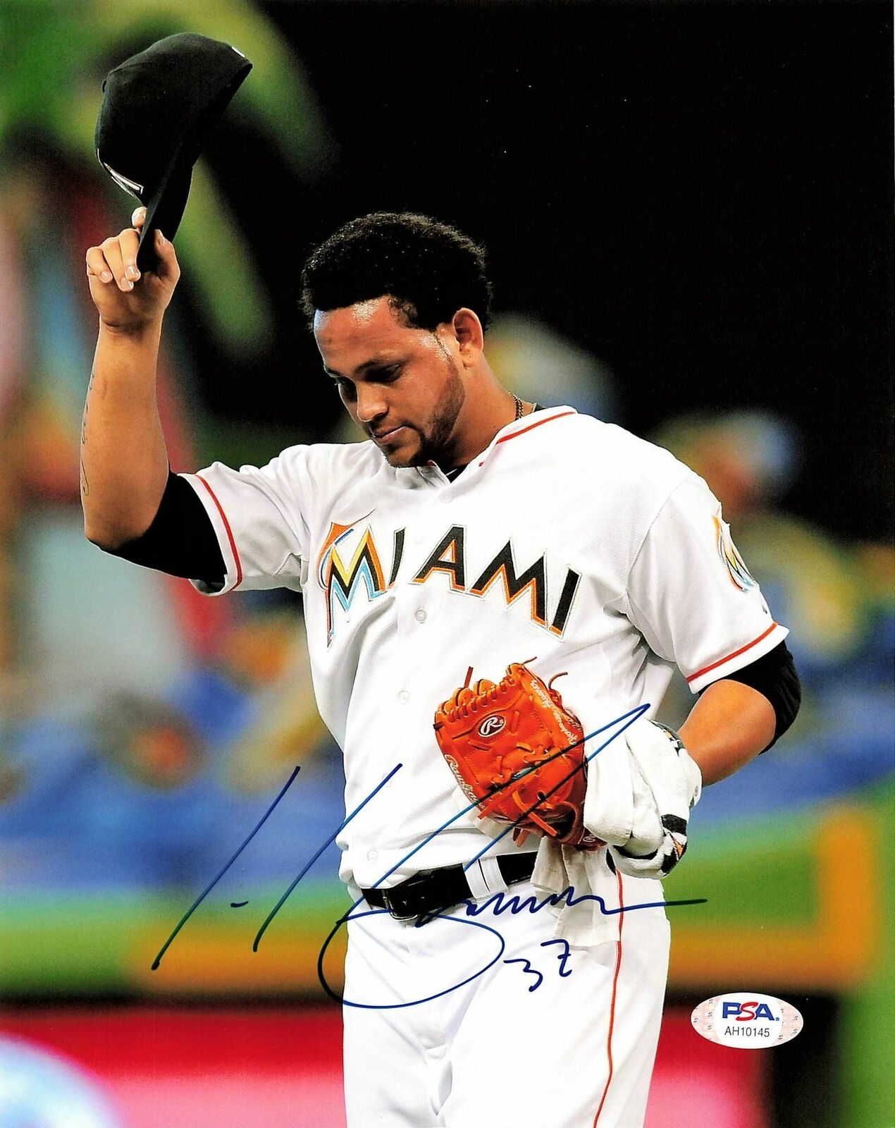 Henderson Alvarez signed 8x10 Photo Poster painting PSA/DNA Miami Marlins Autographed