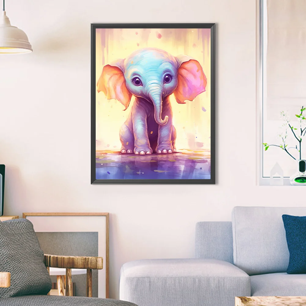 Diamond Painting - Full Round Drill - Elephant(Canvas|30*40cm)