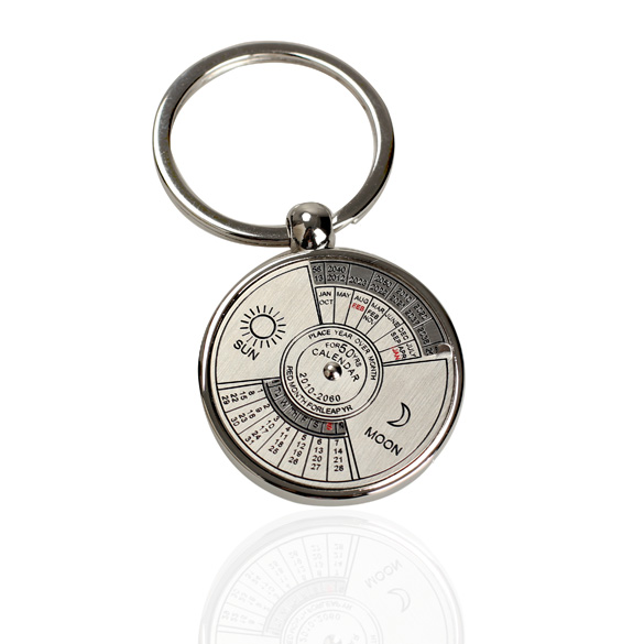

Mini Perpetual Calendar Keychain Ring Unique Metal Keyring 50 Years, 501 Original