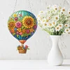 (US Only)Hot Air Balloon 2D Flat DIY Diamond Art Pendant Wall Decor for Home & Windows