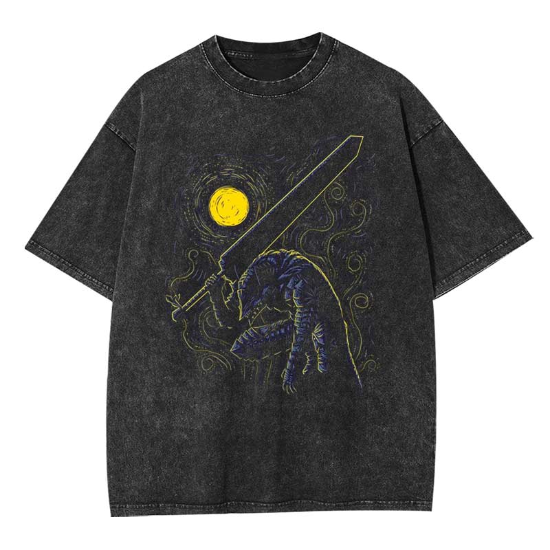 Impressionist Swordsman Washed T-Shirt