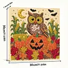 DIY Pre-Framed Halloween Pumpkin Owl Button Art Canvas Kit
