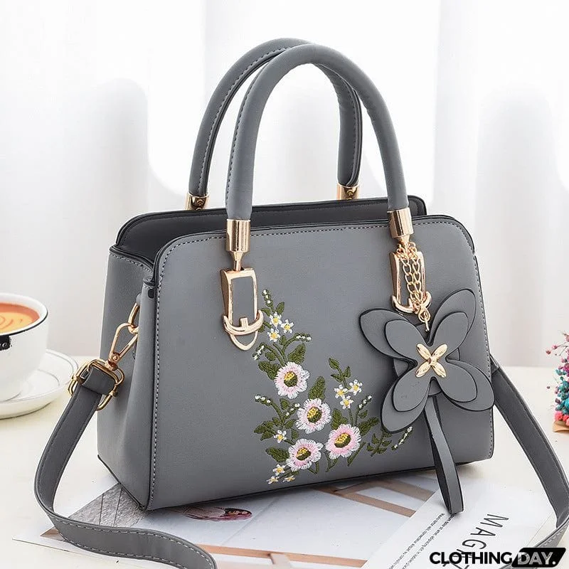 Delicate Elegant Floral Embroidery Handbags for Ladies