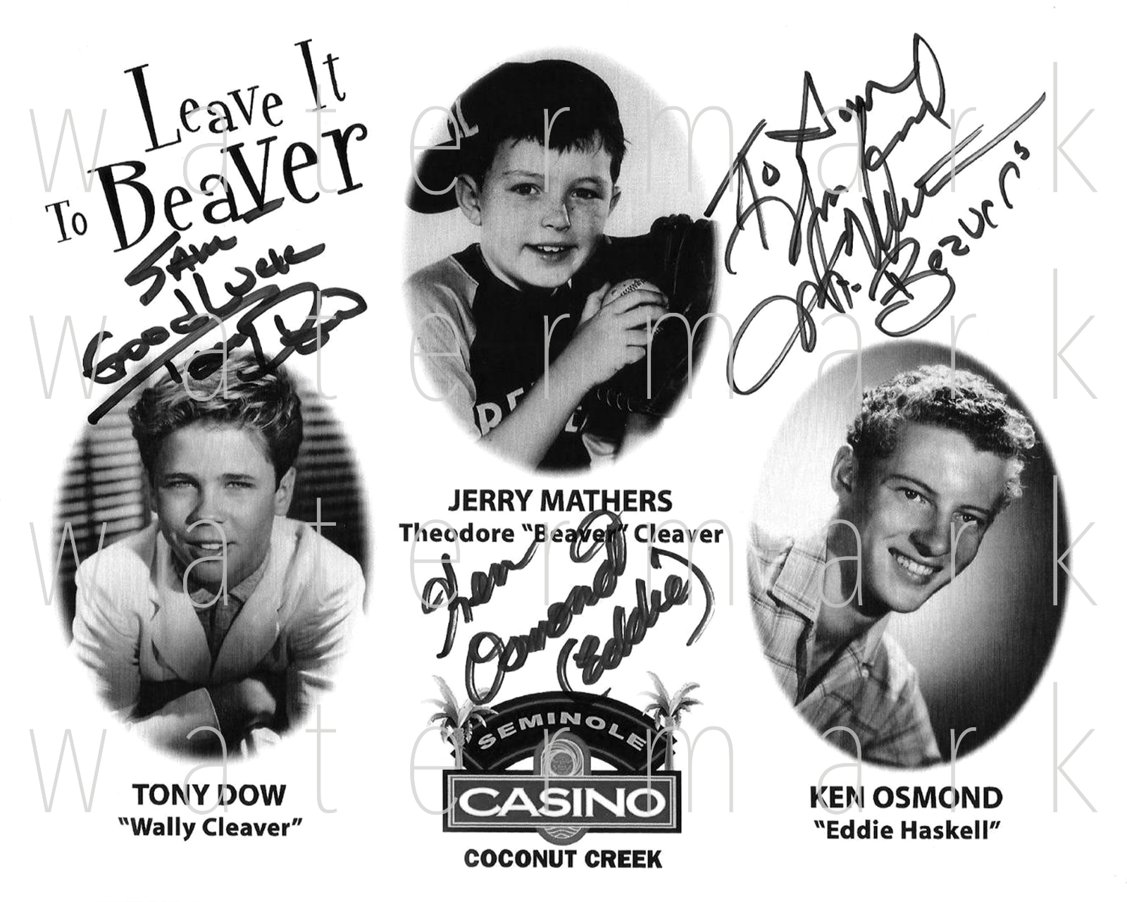 Leave it to Beaver signed 8X10 Photo Poster painting poster picture autograph RP