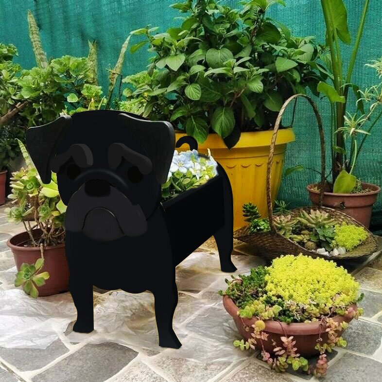 Dog Planter - Pug Planter
